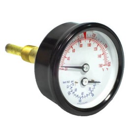 Rheem 510-218-097 Weil McLain Combination Pressure-Temp Gauge for EG EGH 68 PFG