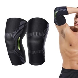 OUDQFCJ 2 pcs Verstellbare Ellenbogenstützhülse Einarmhülse für Tennisellenbogen, Golferarmbogen, Gewichtheben, Sehnenentzündung, Linderung von Gelenkschmerzen (Groß, 30-35cm)