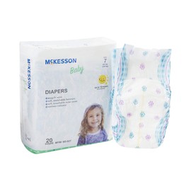 McKesson Baby Diapers, Size 7 (Over 35 lbs), 20 Count, 4 Packs, 80 Total
