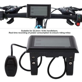 banapoy 36V 48V E-Bike LCD Display, S900 Electric LCD Bicycle Display Meter, Waterproof S900 Display Control Panel Ebike LCD Display Cycling Computer, for Bicycle Modification