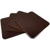 Ashford Ridge Full Grain Leather 10cm Square Coasters - Brown
