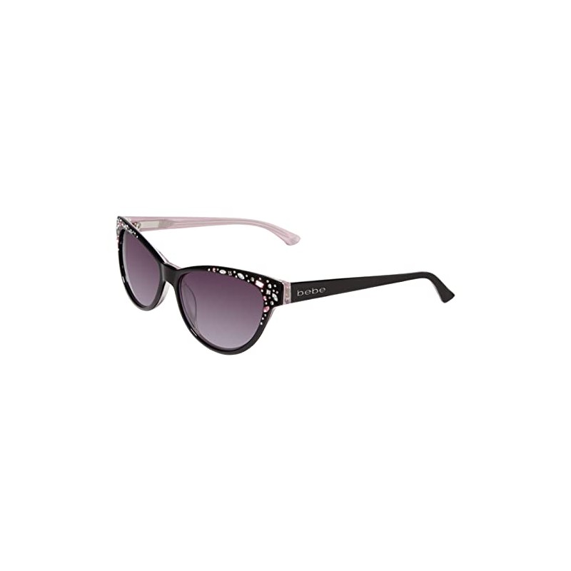 bebe Sunglasses BB 7024 BLACK 001/BLACK ROSE BB7024
