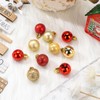 100 Pcs Mini Christmas Ball Ornaments Set, 1.18'' Red and
