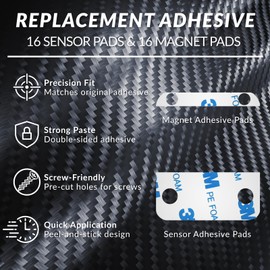 32PCS Adhesive Replacement Tape for Ring Alarm Contact Sensors & Magnets – Pre-Cut Double-Sided Tape | No Cutting Needed, Strong Hold, Residue-Free Removal | Compatible with Ring Alarm Security System