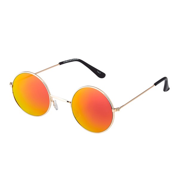 Ultra Classic Round Unisex Sunglasses - UV400 Protection, Spring Hinges,