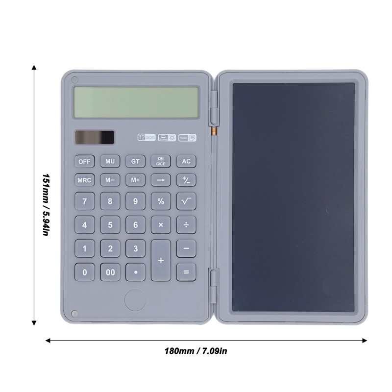 Calculator Handwriting Board Foldable Portable 12 Digits Display Scientific Electronic