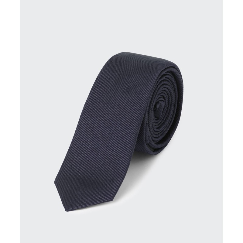 Musinsa Standard Silk Slim Solid Tie [Dark Navy]