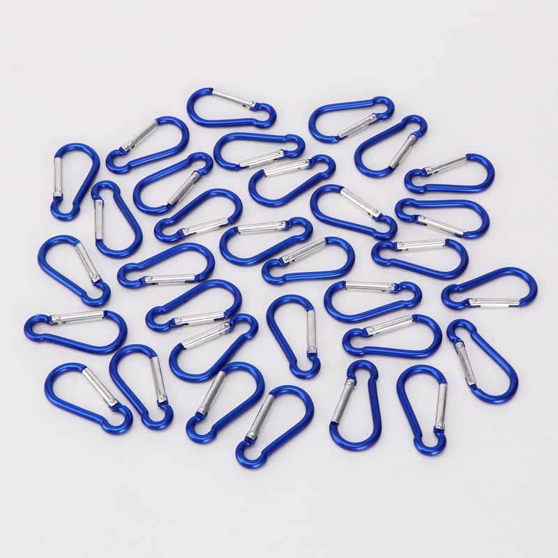 100pcs Small Spring-Loaded Gate Aluminum Carabiner Bulk Carabiner Spring Clip