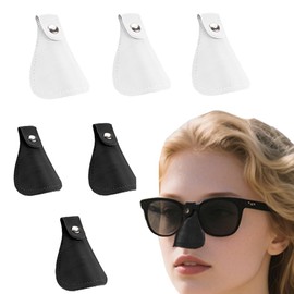 6 Set Long size Nose Sun Protection Nose Protector UV Eye Patch for Glasses Sunlight Men Women Sports(L, 6 pieces in black and white)
