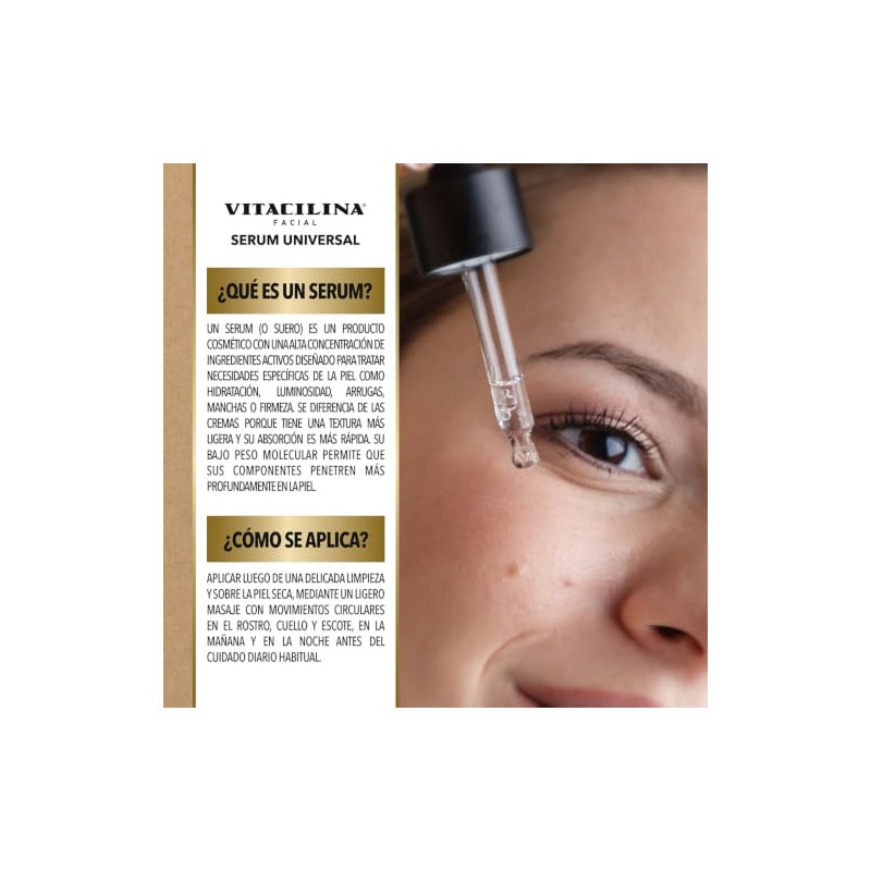 Vitacilina Sérum Facial Colágeno 5ml Hidratación Día y Noche