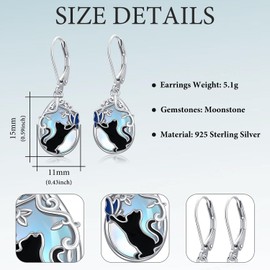 Tree of Life Earrings for Women Sterling Silver Celtic Knot Dangle Earrings with Circle Crystal Family Tree Earring, Fashion Irish Hypoallergenic Earring Jewellery Gifts for Women Mother Girls,