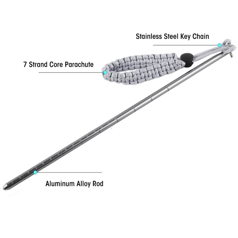 Alomejor Diving Pointer Stick Aluminium Alloy Scuba Diving Noise Maker