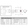 HANDLEZONE® 76mm Passage Bullet Latch, Round Designer Mortice Latch, Catch
