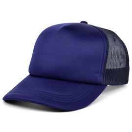 Lids Blank Basic Foam Trucker Gorra ajustable a presión, Azul/Azul, Talla única