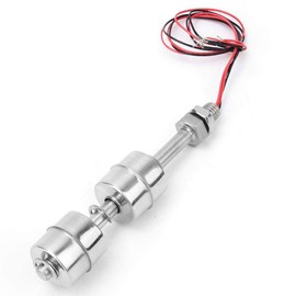 Float Switch, DC 0~110 V Stainless Steel Double Ball Float Switch Water Level Regulator Sensor Switch for Water Tank, Pool, Sink, Aquarium, etc. (100 mm)