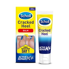Scholl Cracked Heel Repair Cream Active Repair K+, 60 ml (Pack of 1)