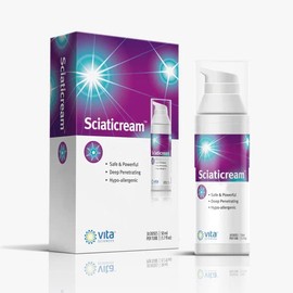Vita Sciences- “SciatiCream Crema para Soporte del Nervio Ciático con Árnica, B1, B5, B6, MSM, Aloe y Aceite de Coco.