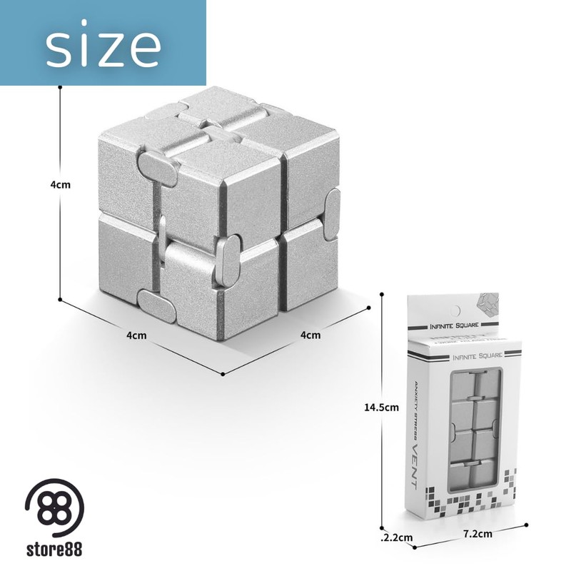 store88 Infinity Cube Aluminum Stress Relief Hand Play for Adults