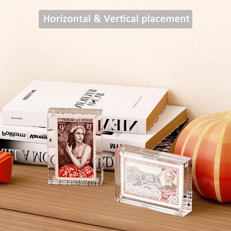 Hongtuocb 2.5x3.5 inch Acrylic Picture Frame 2 Pack, Clear Freestanding