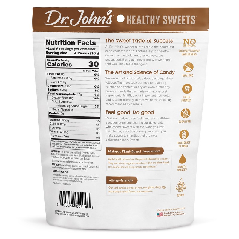 Dr. John’s Sugar Free Candy, Healthy Hard Candy with Zero