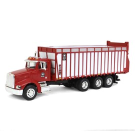 Spec Cast 1/64 Red Peterbilt 385 w/Red & White Meyer 8126RT Boss Forage Box MEY-002