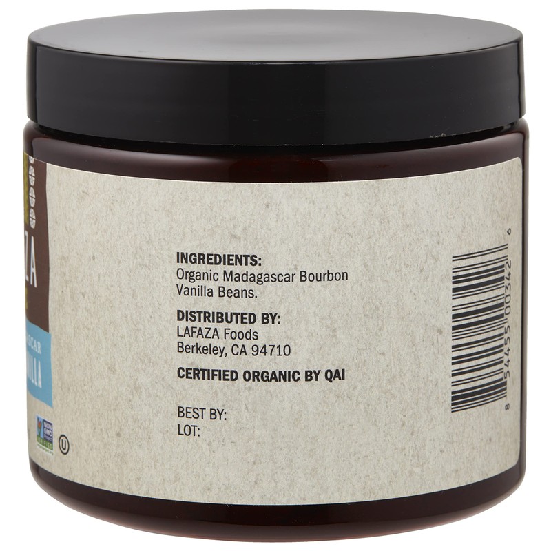 Lafaza Organic Madagascar Bourbon Pure Ground Vanilla Bean Powder, 8oz