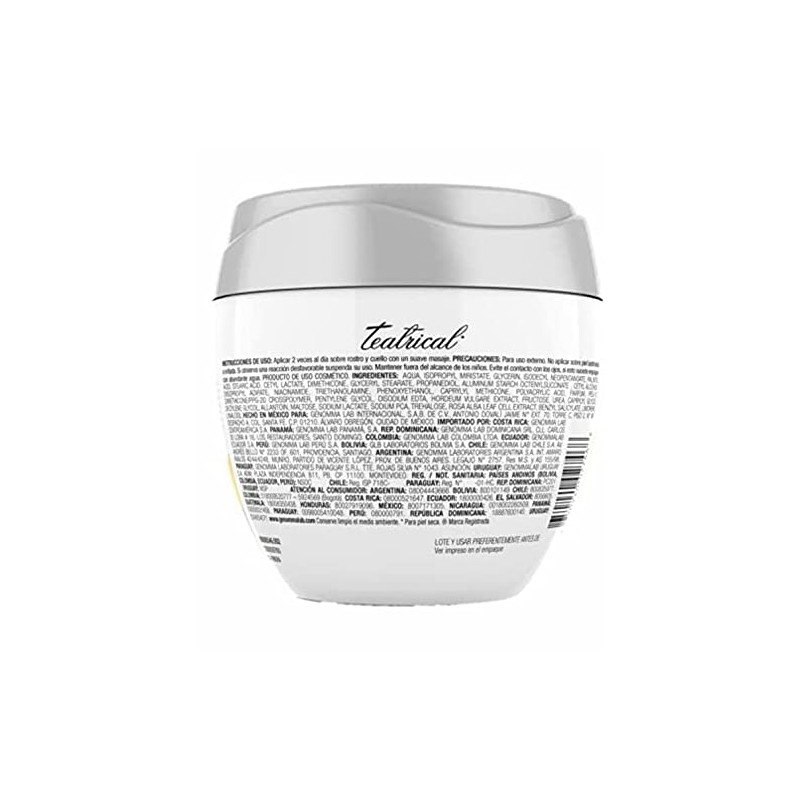 TEATRICAL - Crema aclarante. Con células madre de rosa blanca