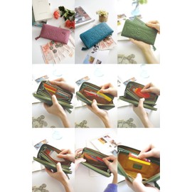 Dakota DA-30192-65 Women's Long Wallet, Round Zipper, Blue, blue