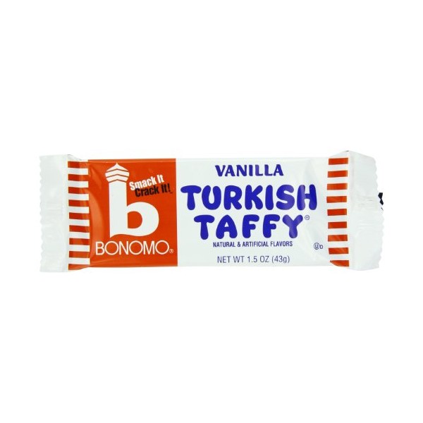 Bonomo Turkish Taffy Bar, Vanilla, 1.5 Ounce (Pack of 24)