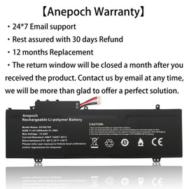Anepoch 5376275P Laptop Battery for Gateway GWTN156-1RG GWTN141-2BL GWTN141-4 GWTN141-4BK GWTN141-4BL GWTN156-5BL GWTN156-9SL GWTN141-10BK GWTN141-10BL UTL-509068-3S NV-509067-3S 11.4V 51.3Wh
