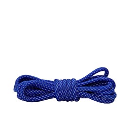 VASGO Round Shoe Laces Reflective 9 Different Lengths 10 Colors (Blue, 59inches/150cm)