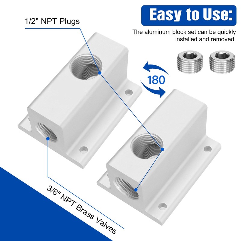 3/4'' Compressed Air Outlet Kit, Shop Air Line Kit Includes