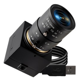 QILOVE 1080P 30fps USB Camera 2.8-12mm Manual Zoom Webcam with H.264 0.01Lux Low Light Full HD Camera for Windows Android Linux MacOS