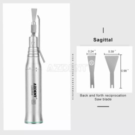 AZDENT Dental Micro Saw Surgical Handpiece 4:1 Reduction Reciprocating Bone Cutter - Sagittal,back and forth reciprocation