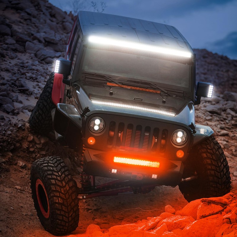Nilight LED Light Bar 12 Inch 240W Red Pod Lights