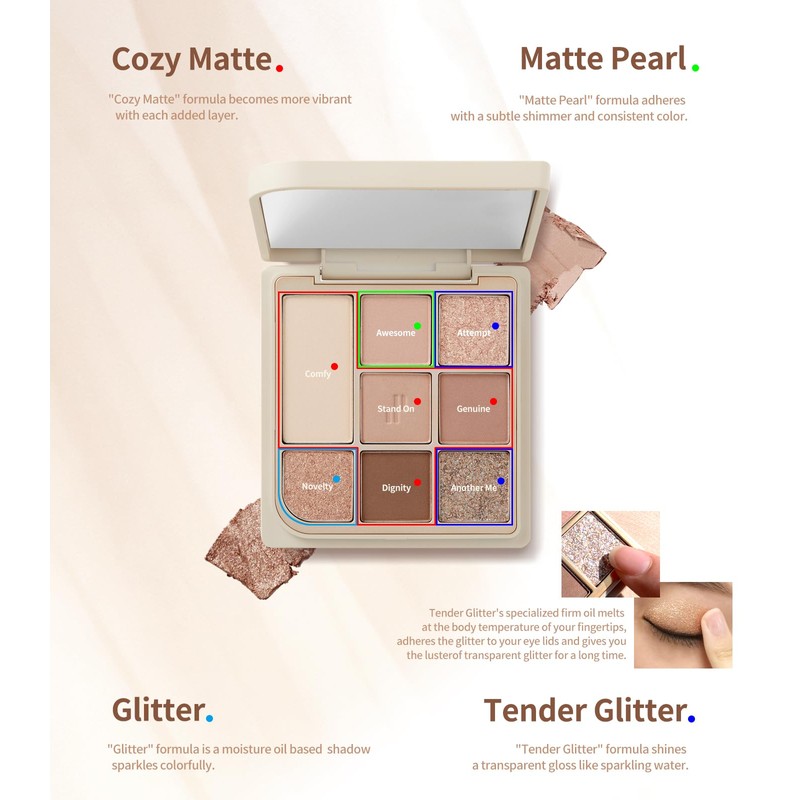 Heart Percent Dote On Mood Eye Palette Dot On Mood