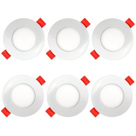 AB Elektro LED Recessed Spotlight 230 V Flat – Set of 6 – 3 W LED Spot – 2700 K – 70 mm – IP20