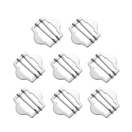 uxcell 8Pcs Metal Adjuster Slide Buckles, 30mm Webbing Strap Roller Pin Clip Buckle Tri Glide for Vest, Suit, Bag Replacement Part (Silver)