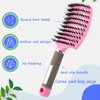 ZMD 2PC Curved Vented Detangling Hair Brushes,Boar Bristles Hair Brush,Vent