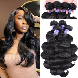 12A Human Hair Bundles 14 16 18 20 Inch Body Wave Bundles Human Hair 400g Brazilian Bundles Human Hair Unprocessed Human Hair Weave 4 Bundles Deals Brazilian Body Wave Bundles Human Hair Extensions