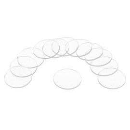 QUARKZMAN Pack of 12 Watch Glass Round Flat Watch Crystal Lens Glass 20 mm x 1.1 mm (Diameter x Thickness) Round Glasses Replacement Glasses Watches Face Crystals Lens Tool for Watchmaker Repair,