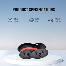 GR24 Universal Twin Spool Calculator Ribbon Compatible with Porelon 11216, Sharp EL-1197PIII, EL-2196BL, Canon MP11DX, Nukote BR80c, Casio DR-210R, FR