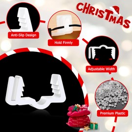 Christmas Light Hanger Clips, Fascia Board Clips, Deck Banister Light Clips, Plastic Holiday Light Clips for Christmas Fascia Board Roof Gutter Fence Eave Decoration (200, 7/8")