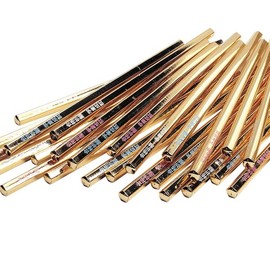 Delight Base Gold Pass Pentagon Pencils, Set of 60 (3 Assorted Colors)