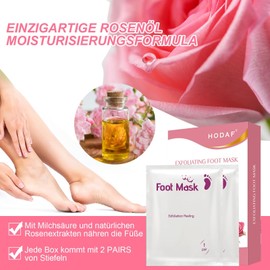 SDSM Foot Mask for Hard Skin, No Results, Full Refund, 2 Pairs Foot Exfoliating Mask for Dead Skin, Cracked Heel Treatment Socks, Plant Formula Moisturising Socks