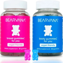 BEARVANA Gummies Combo – Feminine Curves, Skin, Hair & Nails Support, 120 Ct...