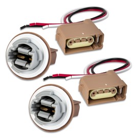 2 Sets Turn Signal Socket and Pigtail Connector Suitable for Ford/Lincoln 2003-2019, Brown Tail Light Sockets and Pigtail Connectors, Replace 2U5Z13411SA YF1Z13411CA