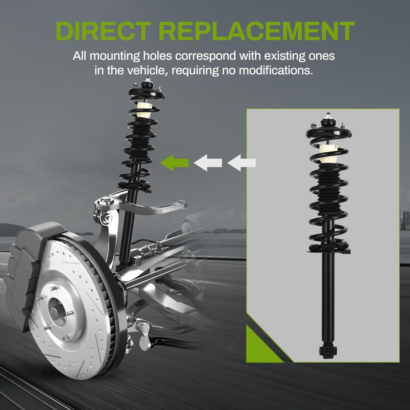 AUTOSAVER88 Front Complete Struts Rear Quick Strut Compatible with 2003-2007