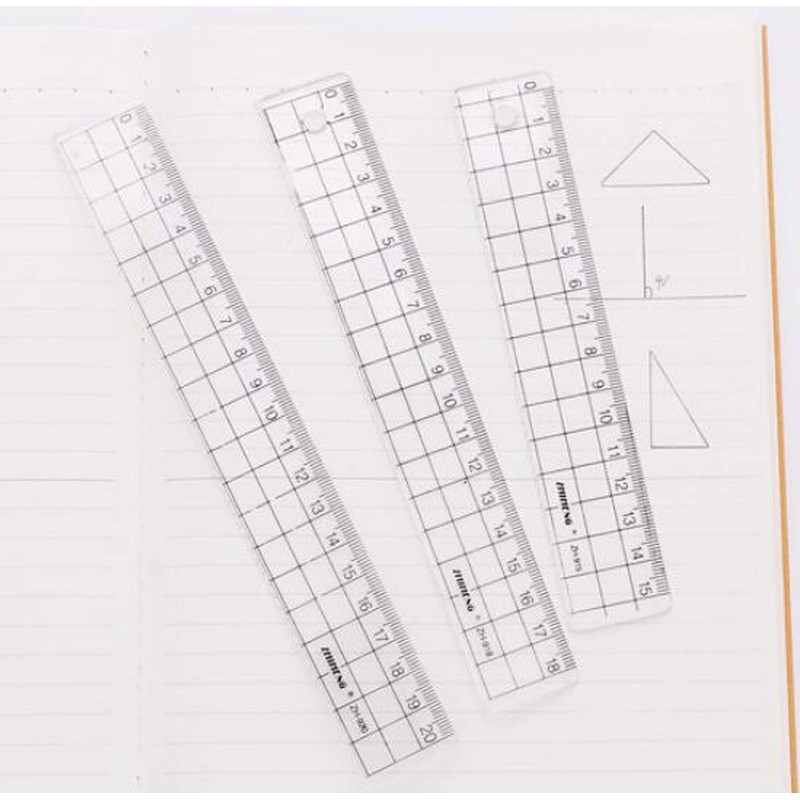 HJ Straight Ruler, Measuring Tool, Straight Ruler, Cutter Ruler, Plastic,