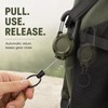 Heavy-Duty Retractable Keychain Carabiner with 23.62-Inch Steel Wire Reel